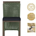 Ver imagem 3 de 8 Banqueta em Alumínio Roma Marrom Corda Náutica Tecido 12