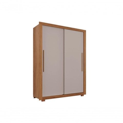 Guarda Roupa 2 Portas 2 Gavetas Panamá Salleto Cinamomo/off White