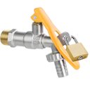 Ver imagem 6 de Torneira de Metal com Porta Cadeado para Jardim Quintal Tanque 1/2" | Hayom | Kit 02 Un