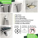 Ver imagem 4 de Kit Acessórios para Banheiro Inox com Adesivo 5 Peças Elg