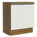Ver imagem 1 de Balcão Armário de Cozinha 70 cm 2 Portas Rustic/Branco Glamy Madesa