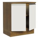 Ver imagem 4 de Balcão Armário de Cozinha 70 cm 2 Portas Rustic/Branco Glamy Madesa