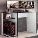 Ver imagem 2 de Mesa Gamer 108 cm Essence Play Branco Preto Rudk