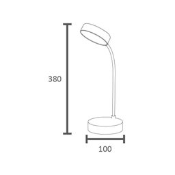 Luminária de Mesa Led Taschibra Puck Recarregável 5v Preto 15020038-02 - 2