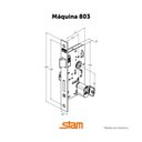 Ver imagem 2 de Fechadura Externa 803/35 Roseta Quadrada Inox - Stam