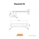 Ver imagem 3 de Fechadura Externa 803/35 Roseta Quadrada Inox - Stam