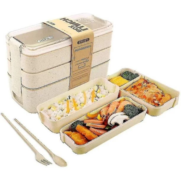 Ultra Marmita Fitness Lunch Box 900ml 3 Divisórias Bege - 7