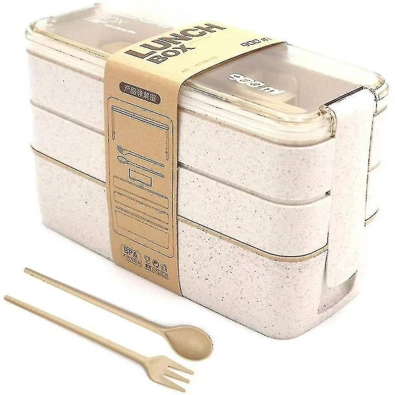 Ultra Marmita Fitness Lunch Box 900ml 3 Divisórias Bege - 8