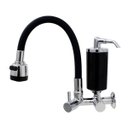 Ver imagem 1 de Torneira com Filtro Cozinha Parede Duplo Jato Gourmet Black