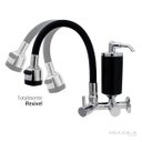 Ver imagem 2 de Torneira com Filtro Cozinha Parede Duplo Jato Gourmet Black