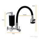 Ver imagem 5 de Torneira com Filtro Cozinha Parede Duplo Jato Gourmet Black