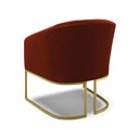 Ver imagem 4 de Kit 2 Poltronas Stella Bouclê Base Metálica Industrial Dourado - D'Rossi Terra