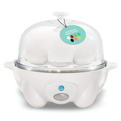 Elite Gourmet Egc-007## Panela Elétrica de Ovos Rápida 7-ovos Branco