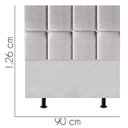 Ver imagem 3 de Cabeceira Cama Box Solteiro Estofada Poliana 90 Cm Suede:cinza Claro