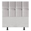 Ver imagem 1 de Cabeceira Cama Box Solteiro Estofada Poliana 90 Cm Suede:cinza Claro