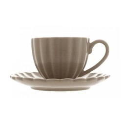 2 Xícaras para Café Wolff Pétala de Porcelana Bege - 2