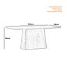 Mesa Jantar Retangular 180 X 90 com Vidro 3mm Lily sem Cadeiras - Off White - Édecasamóveis - 4