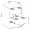 Ver imagem 2 de Mesa de CABECEIRA100% MDF 3 Gavetas Branco