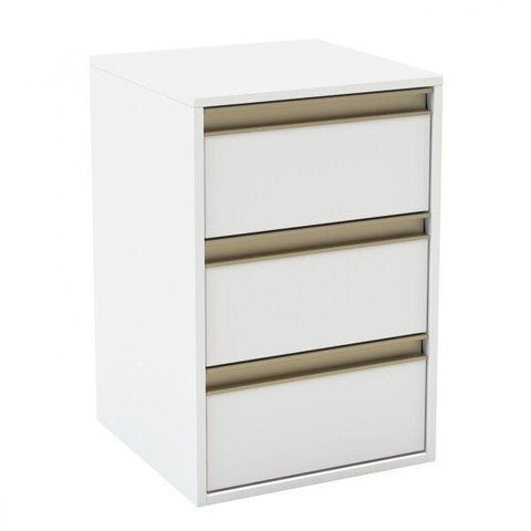 Mesa de CABECEIRA100% MDF 3 Gavetas Branco