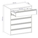 Ver imagem 3 de Cômoda 5 Gavetas 100% MDF Select