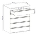 Ver imagem 3 de Cômoda 5 Gavetas em MDF Select Branco