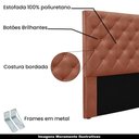 Ver imagem 3 de Cabeceira Estofada Casal Tàzio MDF-MDP Veludo Cobre 140cm Gran Belo