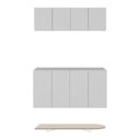 Ver imagem 5 de Kit Armário de Lavanderia Aéreo com Balcão e Tábua de Passar 4 Portas Multimóveis Mx5065 Branco