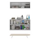 Ver imagem 4 de Kit Armário de Lavanderia Aéreo com Balcão e Tábua de Passar 4 Portas Multimóveis Mx5065 Branco