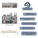 Ver imagem 2 de Kit Armário de Lavanderia Aéreo com Balcão e Tábua de Passar 4 Portas Multimóveis Mx5065 Branco