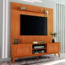 Ver imagem 3 de Rack Bancada King com Painel para Tv até 75 Polegadas 1,80m Egeo Cedro Ripado Impressão 3d Edn