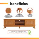 Ver imagem 7 de Rack Bancada King com Painel para Tv até 75 Polegadas 1,80m Egeo Cedro Ripado Impressão 3d Edn