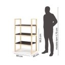 Ver imagem 3 de Kit 2 Peças com Mesa para Escritório e Estante em Madeira Maciça Guará CabeCasa MadeiraOriginals