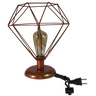 Abajur Aramado Diamante Grande Cor Cobre Todos Ambientes - 1