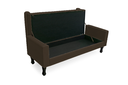 Ver imagem 3 de Recamier Baú Fênix para Cama Queen 160cm Suede Marrom - Incasa Decor