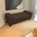 Ver imagem 2 de Recamier Baú Fênix para Cama Queen 160cm Suede Marrom - Incasa Decor