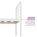 Ver imagem 5 de Cama Solteiro em Ferro Aço Carbono Tubular Teko Casatema MadeiraOriginals Branco/Fosco/Álamo