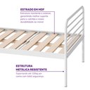 Ver imagem 4 de Cama Solteiro em Ferro Aço Carbono Tubular Teko Casatema MadeiraOriginals