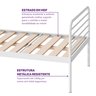 Cama Solteiro em Ferro Aço Carbono Tubular Teko Casatema MadeiraOriginals - 4
