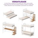 Ver imagem 6 de Cama Solteiro em Ferro Aço Carbono Tubular Teko Casatema MadeiraOriginals Branco/Fosco/Álamo