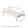 Cama Solteiro em Ferro Aço Carbono Tubular Teko Casatema MadeiraOriginals - 3