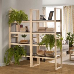 Conjunto 2 Estantes Livreiro Alta Madeira Maciça Guará CabeCasa MadeiraOriginals - 1 Conjunto 2 Estantes Livreiro Alta Madeira Maciça Guará CabeCasa MadeiraOriginals - 1