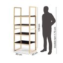 Ver imagem 2 de Conjunto 2 Estantes Livreiro Alta Madeira Maciça Guará CabeCasa MadeiraOriginals