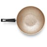Panela Wok Cristal Superflon em Alumínio 24cm 2,8l Preto/bege Mta - 4