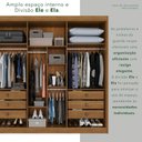 Ver imagem 6 de Guarda Roupa Casal 6 Portas 6 Gavetas 100% MDF Itália Plus Marrom/Cinamomo