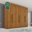 Ver imagem 7 de Guarda Roupa Casal 6 Portas 6 Gavetas 100% MDF Itália Plus Marrom/Cinamomo