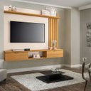 Ver imagem 3 de Painel Suspenso Lecce C/ 2 Portas 160x135 Cinamomo Off White Painel Lecce Ripado Cinamomo Off White 