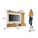 Ver imagem 5 de Painel Suspenso Lecce C/ 2 Portas 160x135 Cinamomo Off White Painel Lecce Ripado Cinamomo Off White 