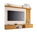 Ver imagem 1 de Painel Suspenso Lecce C/ 2 Portas 160x135 Cinamomo Off White Painel Lecce Ripado Cinamomo Off White 