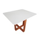 Ver imagem 2 de Mesa de Jantar para Apartamento Isis Moderna 100cm Tampo C/vidro