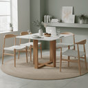 Ver imagem 3 de Mesa de Jantar para Apartamento Isis Moderna 100cm Tampo C/vidro
